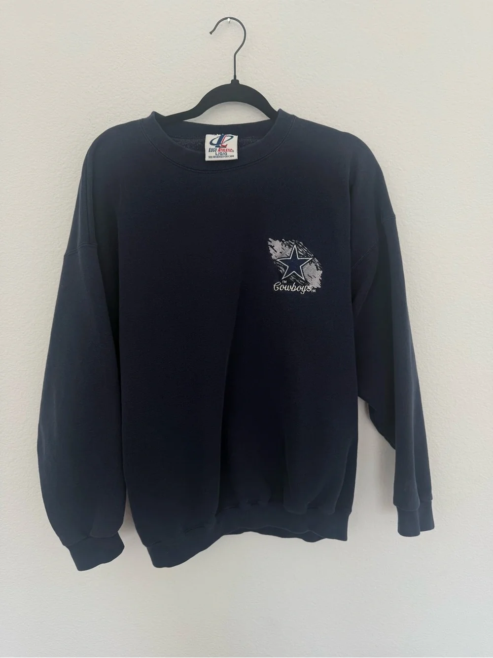 Vintage 90s Logo Athletic Dallas Cowboys Crewneck Sweatshirt Sz L Made in USA